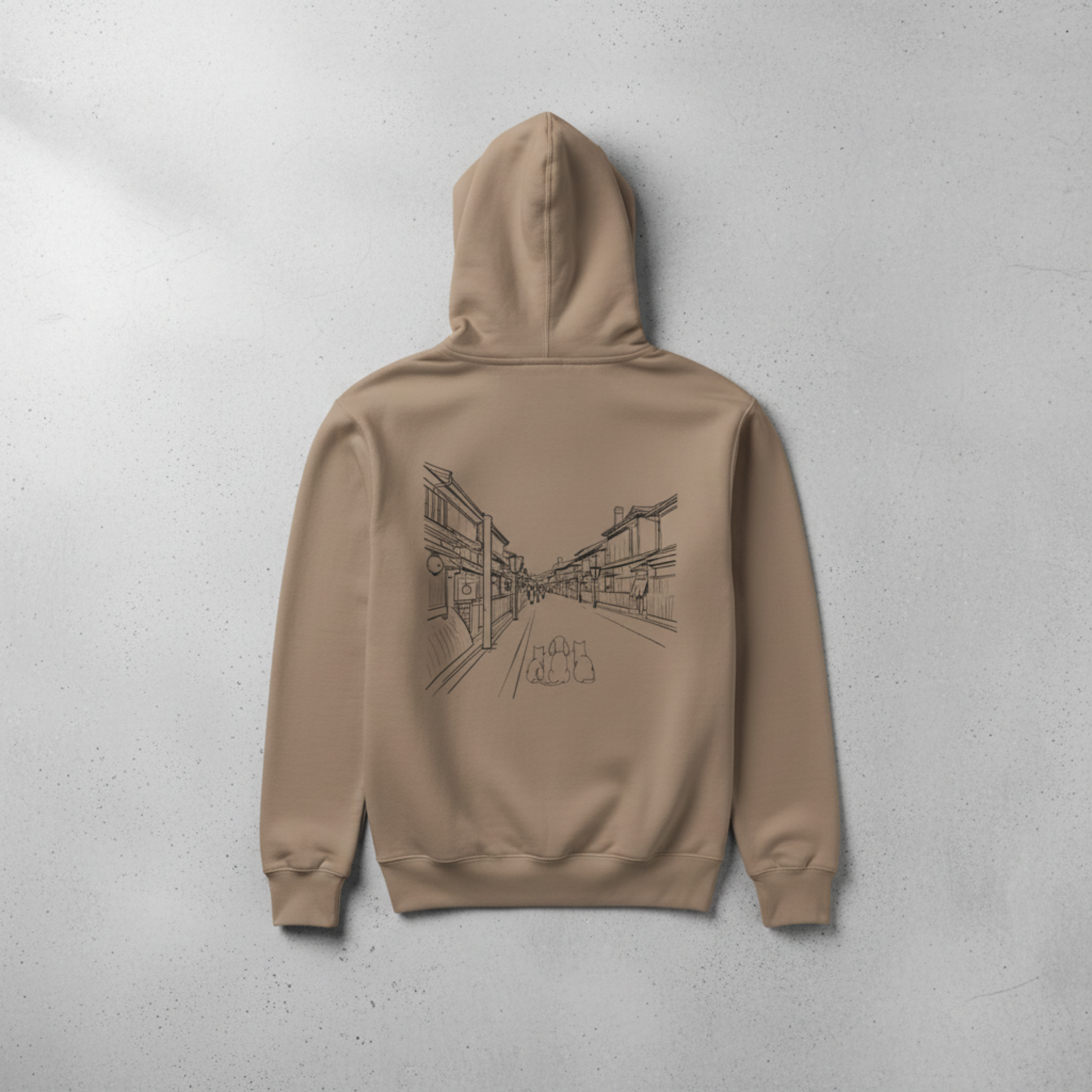 "Machiya" Hoodie Premium unisex - Streetwear Silhouette
