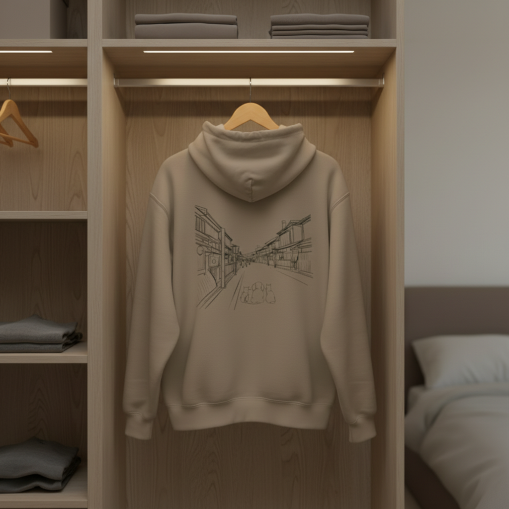"Machiya" Hoodie Premium unisex - Streetwear Silhouette