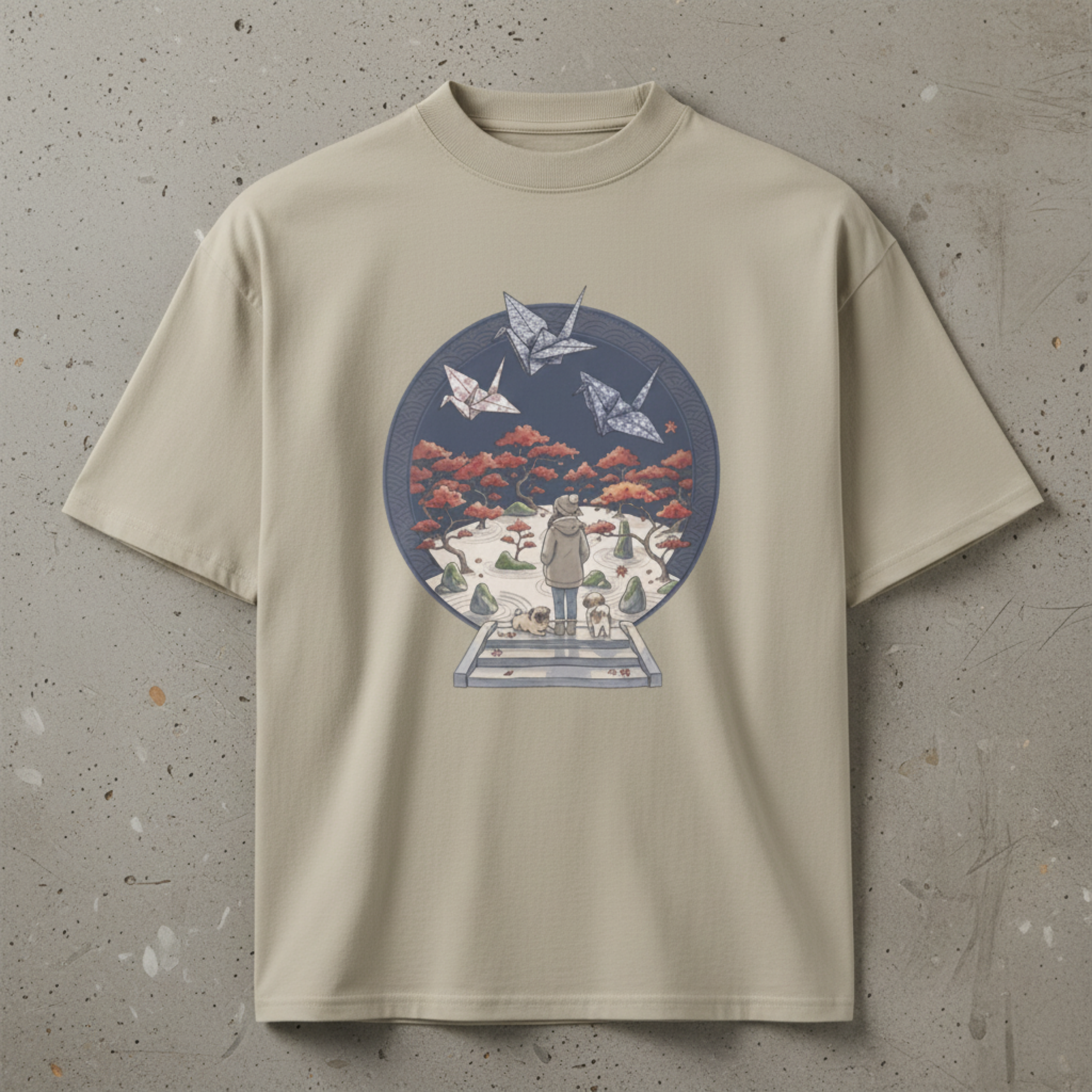 "Origami Dreams" - Playera Unisex Oversize cuello alto
