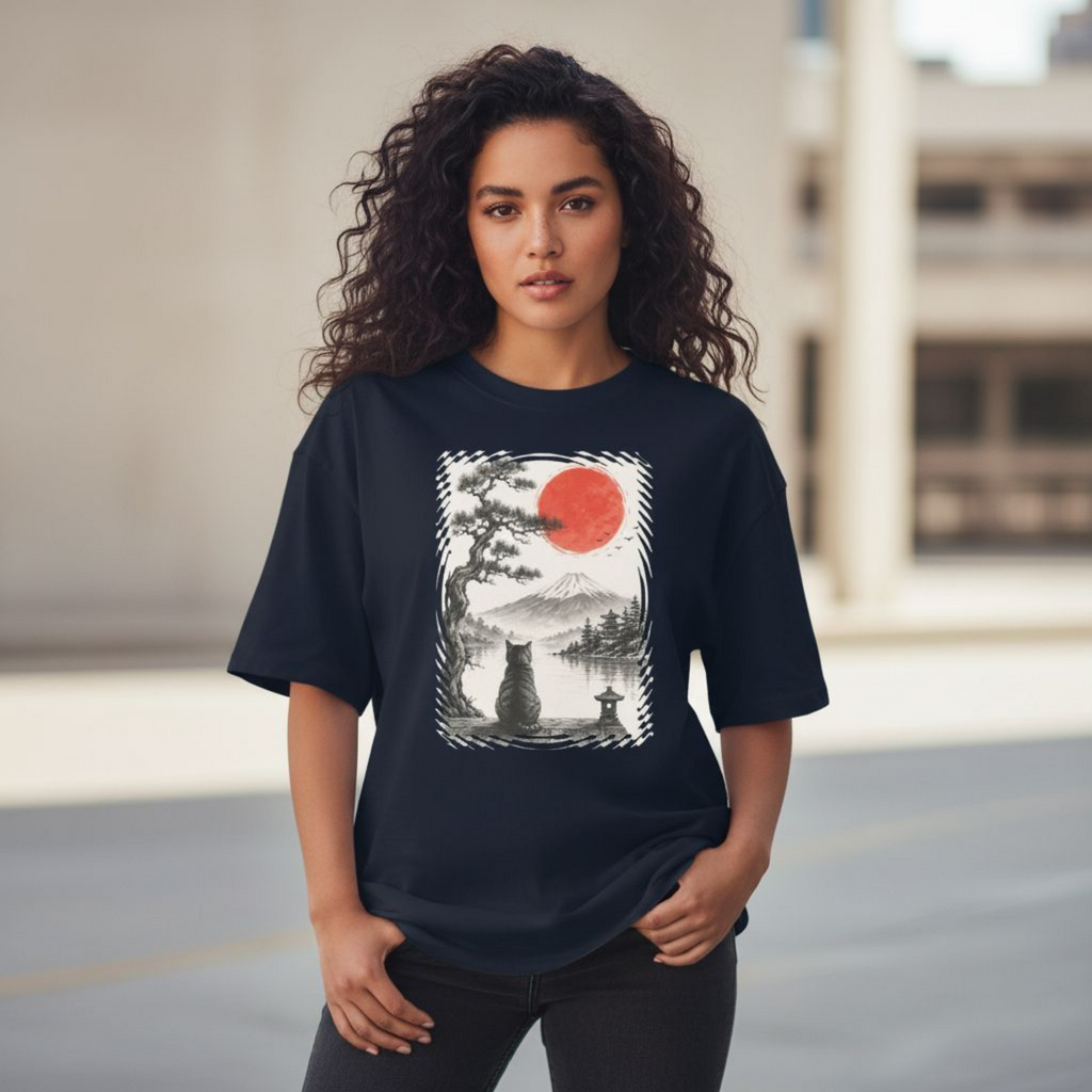 "Reflection" - Playera Unisex Oversize cuello alto