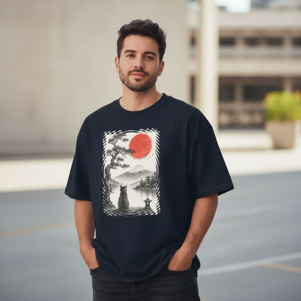 "Reflection" - Playera Unisex Oversize cuello alto