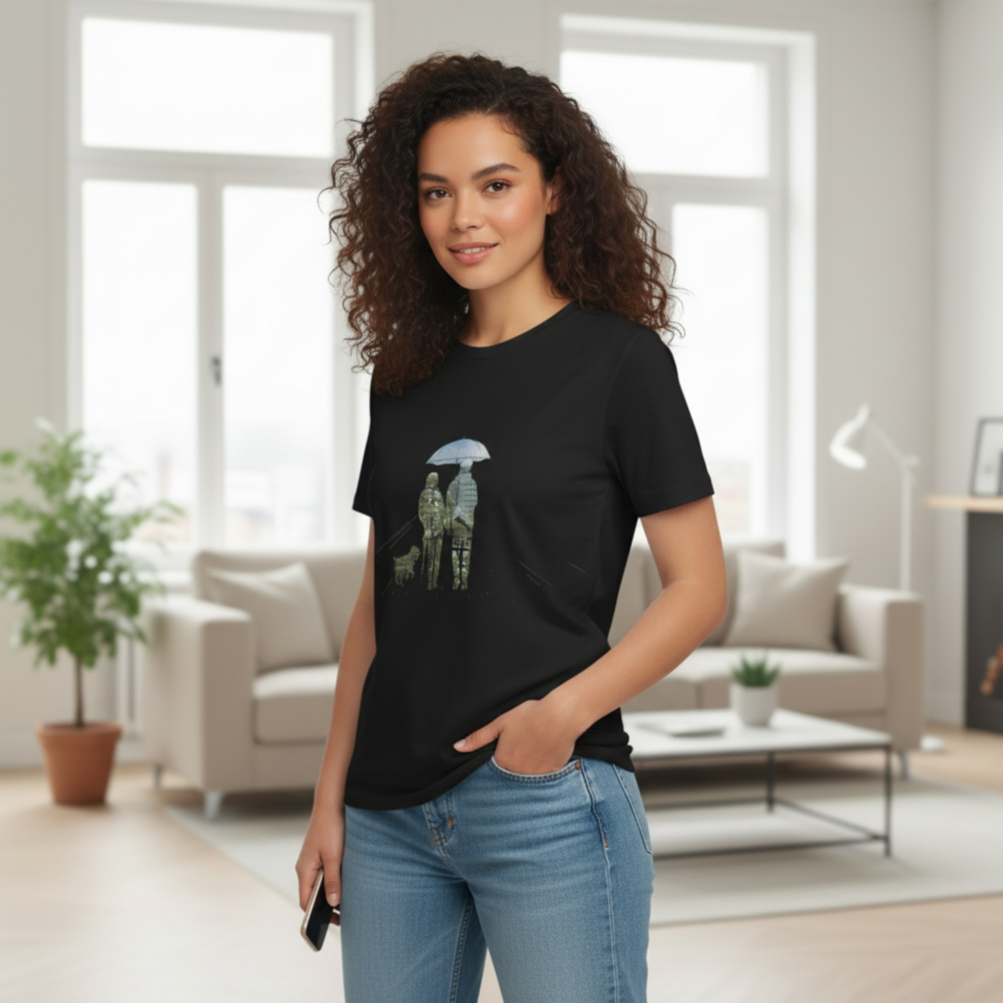 "Ukiyo" Playera Premium de cintura alta para mujer - TShirt Silhouette