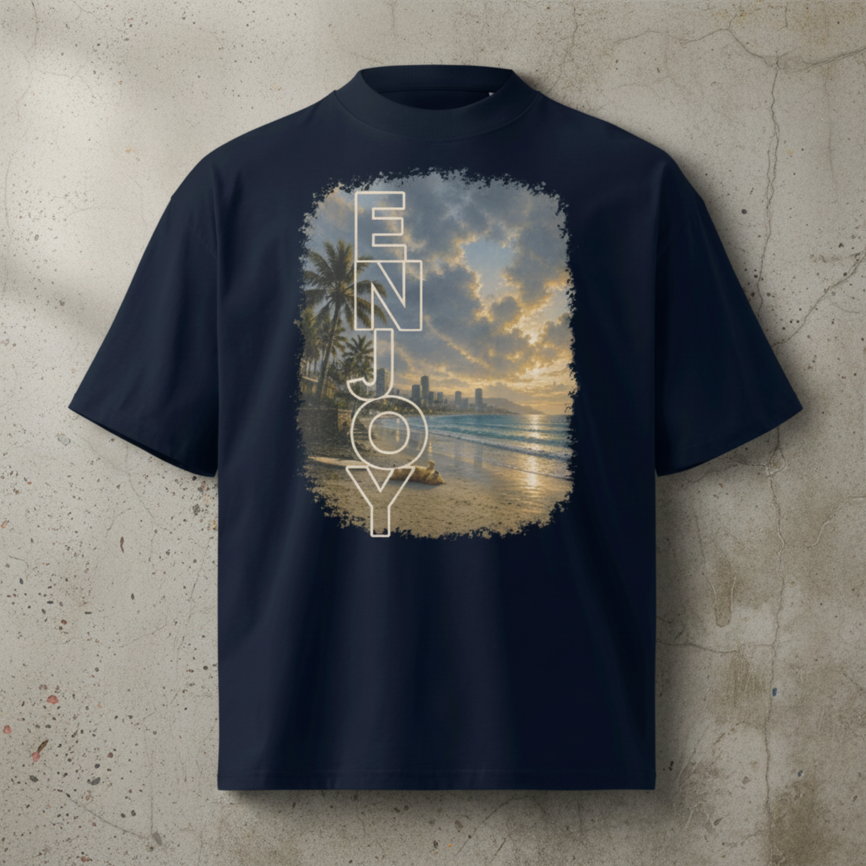 "Drift" - Playera Unisex Oversize cuello alto