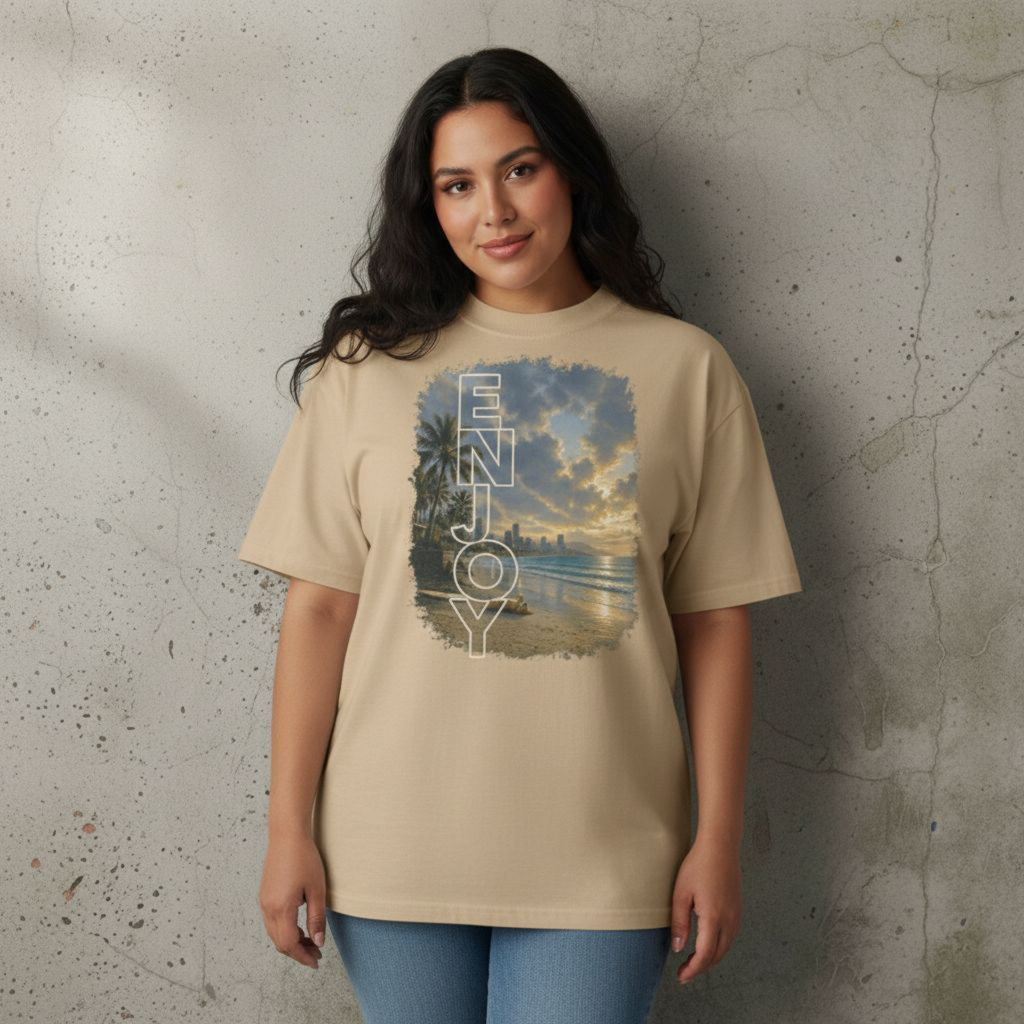"Drift" - Playera Unisex Oversize cuello alto